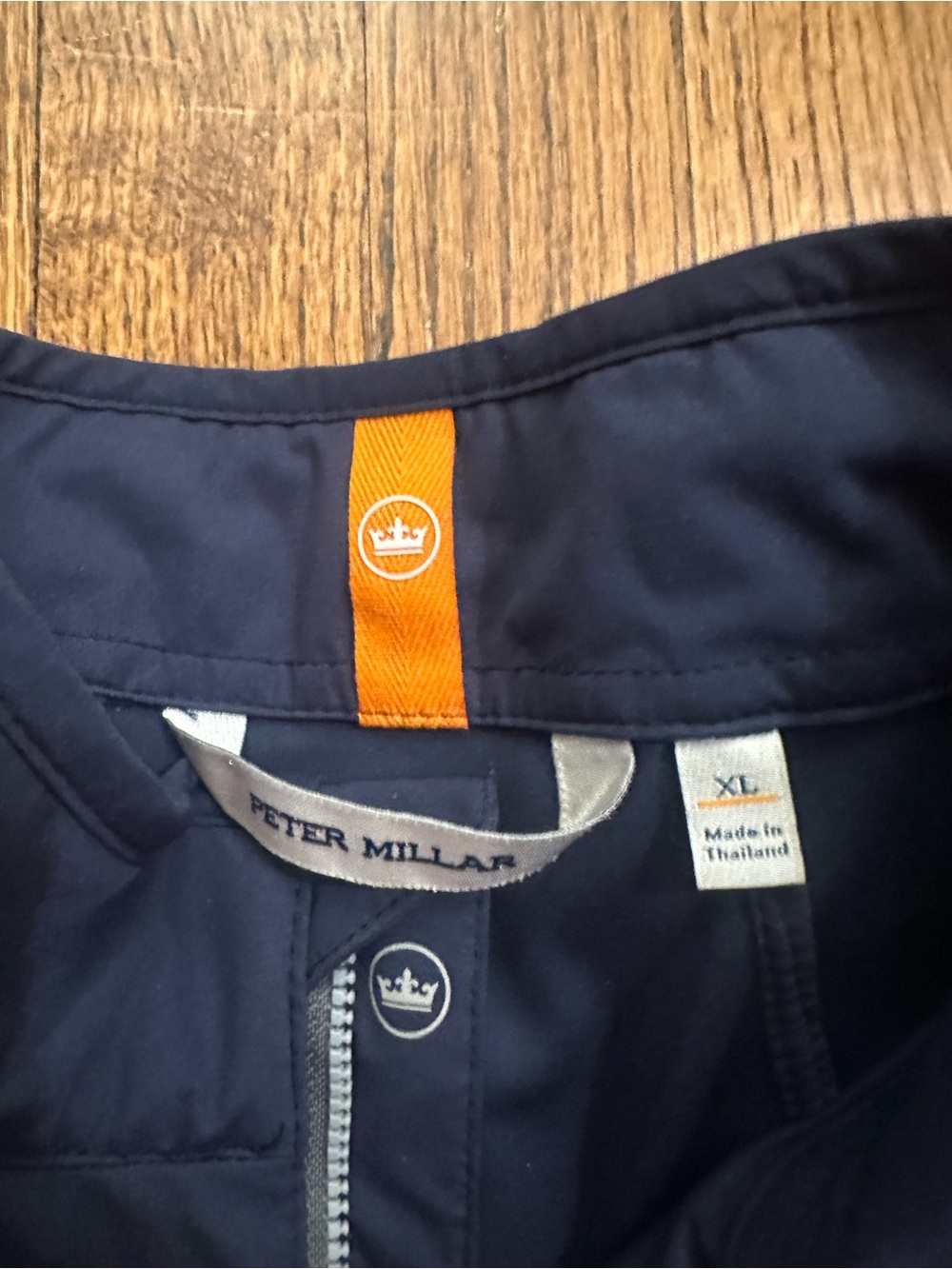 Peter Millar Navy Puffer Vest with Zip - Picture 2 of 3